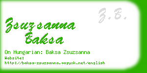 zsuzsanna baksa business card